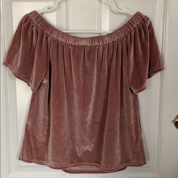 Abercrombie & Fitch Pink Off the Shoulder Top - Picture 3 of 6